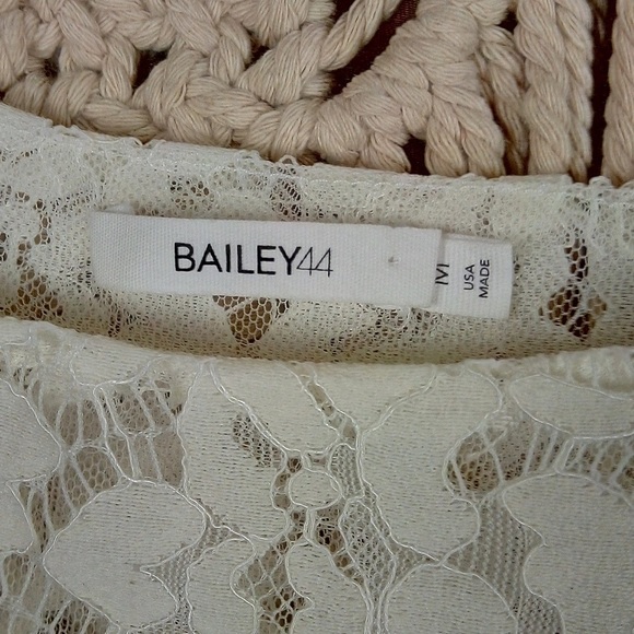 Revolve | Bailey 44 ‘Starry Sky’ White Lace Illusion Faux Leather Mini Dress - Picture 6 of 8